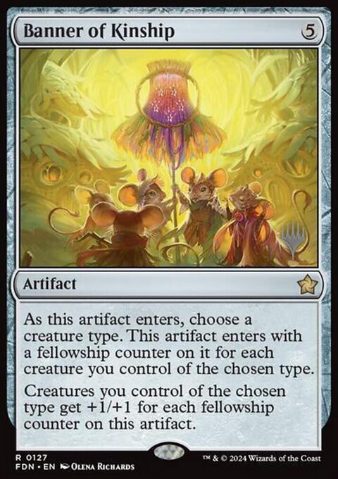 Banner of Kinship, Foundations Promos #127p, Magic: The Gathering card