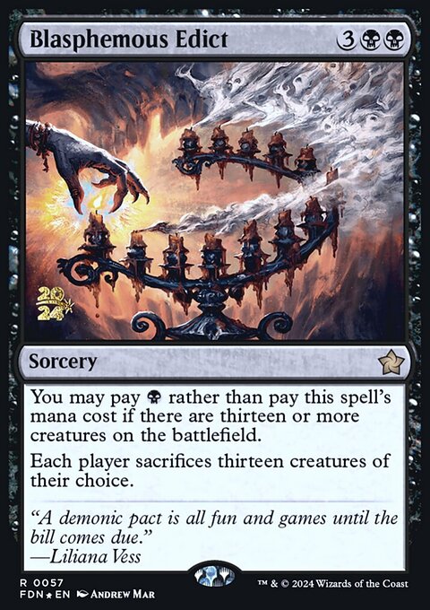Blasphemous Edict, Foundations Promos #57s, Magic: The Gathering card