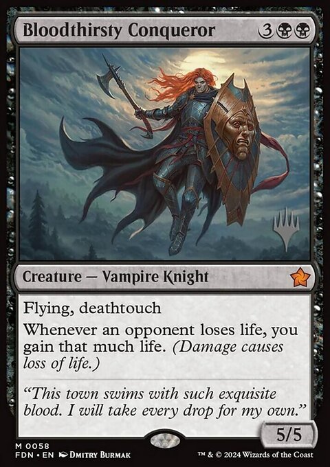 Bloodthirsty Conqueror, Foundations Promos #58p, Magic: The Gathering card