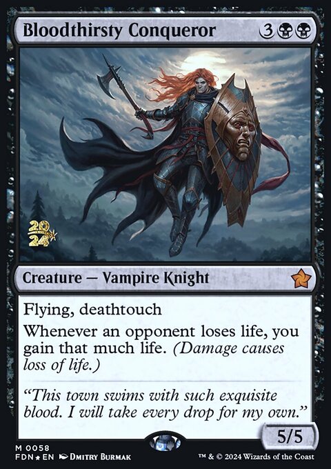 Bloodthirsty Conqueror, Foundations Promos #58s, Magic: The Gathering card
