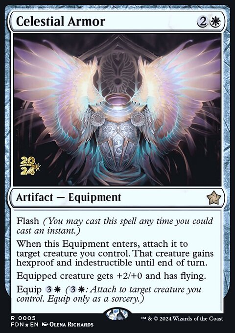 Celestial Armor, Foundations Promos #5s, Magic: The Gathering card