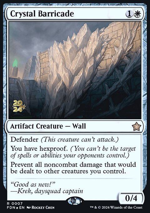 Crystal Barricade, Foundations Promos #7s, Magic: The Gathering card