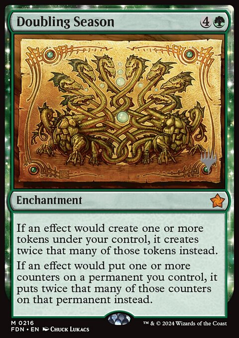 Doubling Season, Foundations Promos #216p, Magic: The Gathering card
