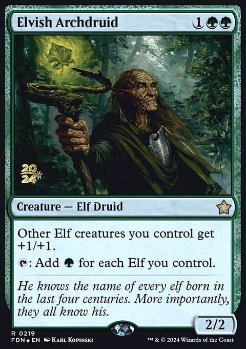 Elvish Archdruid, Foundations Promos #219s, Magic: The Gathering card