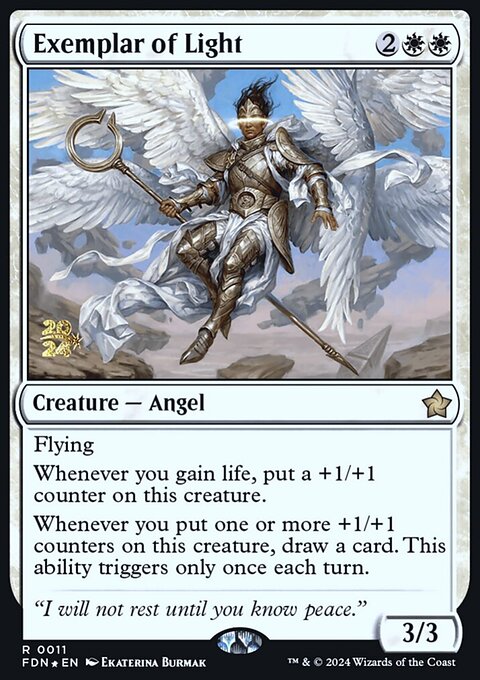 Exemplar of Light, Foundations Promos #11s, Magic: The Gathering card