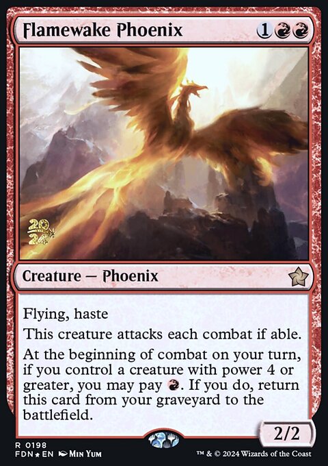 Flamewake Phoenix, Foundations Promos #198s, Magic: The Gathering card