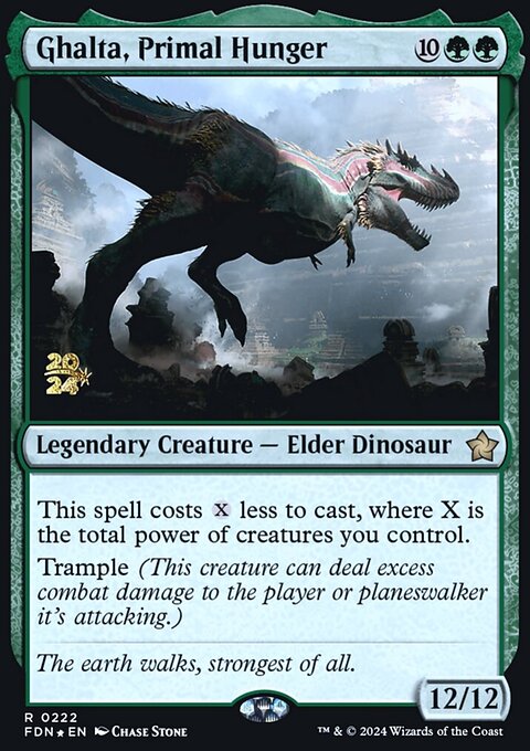Ghalta, Primal Hunger, Foundations Promos #222s, Magic: The Gathering card