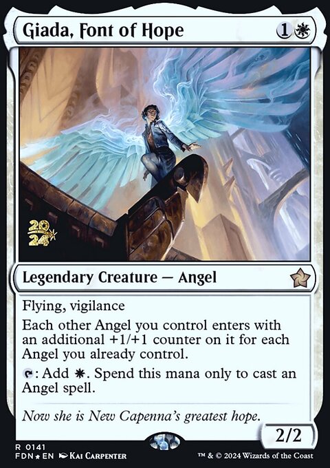 Giada, Font of Hope, Foundations Promos #141s, Magic: The Gathering card