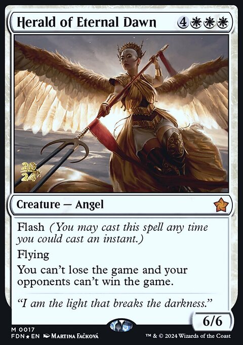 Herald of Eternal Dawn, Foundations Promos #17s, Magic: The Gathering card