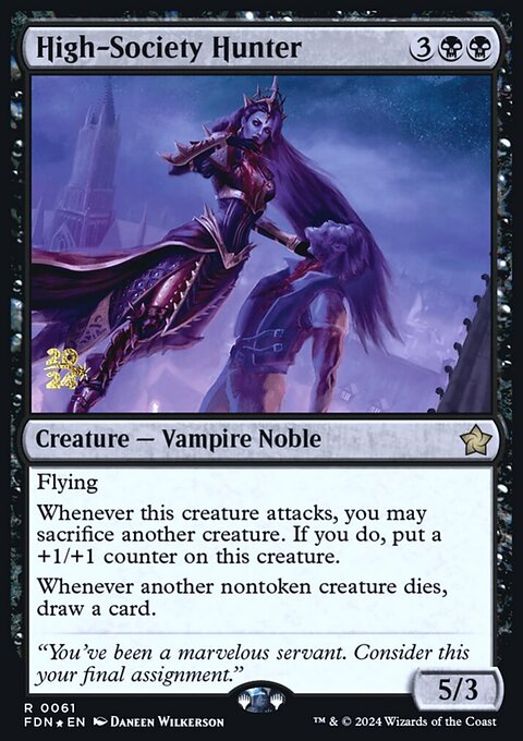 High-Society Hunter, Foundations Promos #61s, Magic: The Gathering card