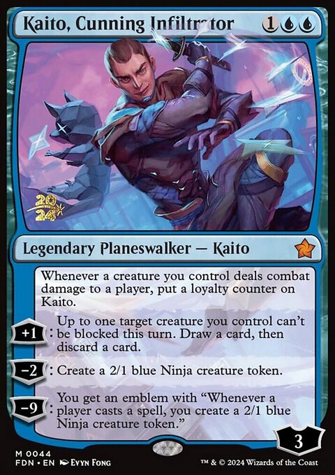 Kaito, Cunning Infiltrator, Foundations Promos #44s, Magic: The Gathering card