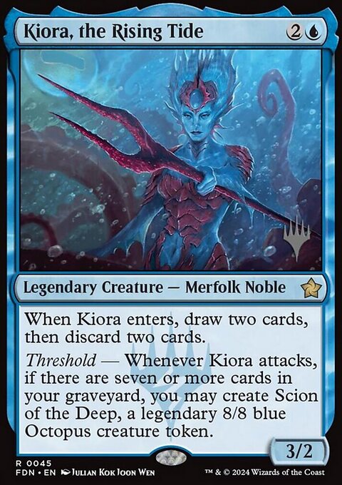 Kiora, the Rising Tide, Foundations Promos #45p, Magic: The Gathering card
