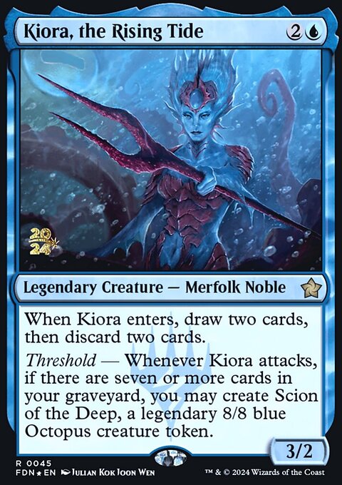 Kiora, the Rising Tide, Foundations Promos #45s, Magic: The Gathering card