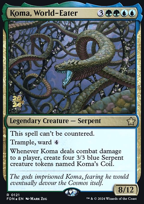 Koma, World-Eater, Foundations Promos #121s, Magic: The Gathering card