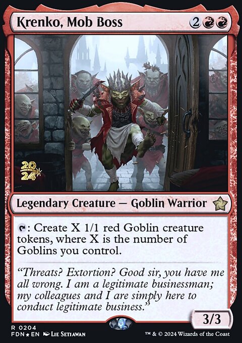 Krenko, Mob Boss, Foundations Promos #204s, Magic: The Gathering card