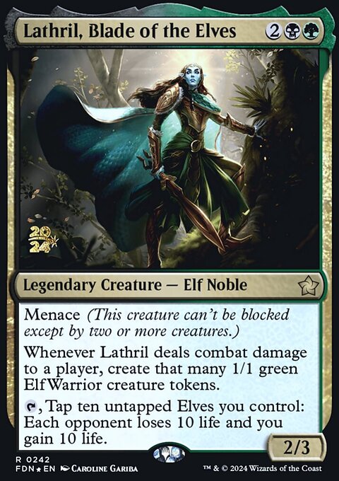 Lathril, Blade of the Elves, Foundations Promos #242s, Magic: The Gathering card