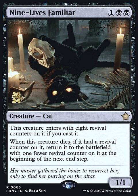 Nine-Lives Familiar, Foundations Promos #66s, Magic: The Gathering card