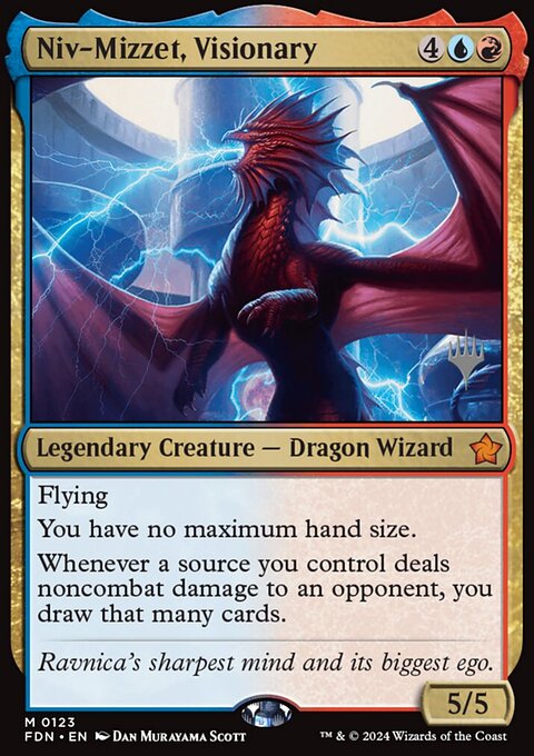 Niv-Mizzet, Visionary, Foundations Promos #123p, Magic: The Gathering card