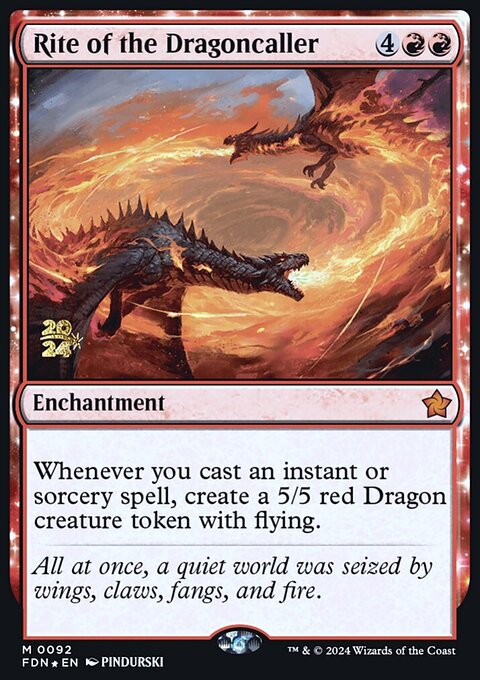 Rite of the Dragoncaller, Foundations Promos #92s, Magic: The Gathering card