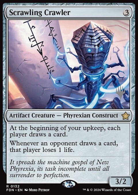 Scrawling Crawler, Foundations Promos #132p, Magic: The Gathering card