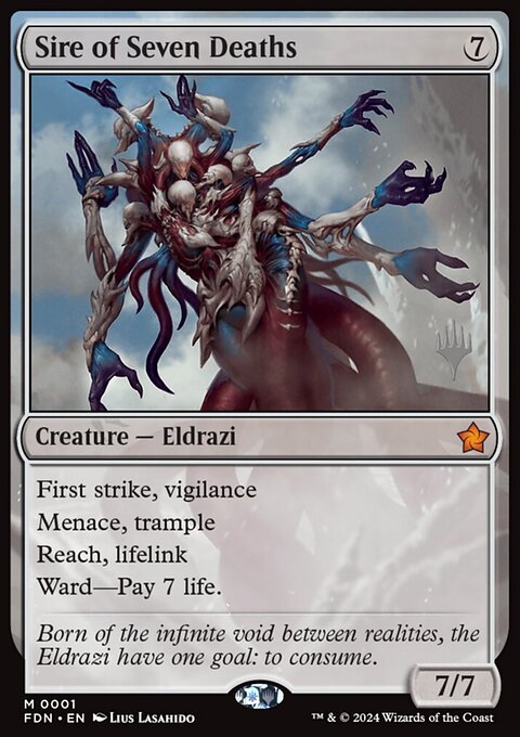Sire of Seven Deaths, Foundations Promos #1p, Magic: The Gathering card