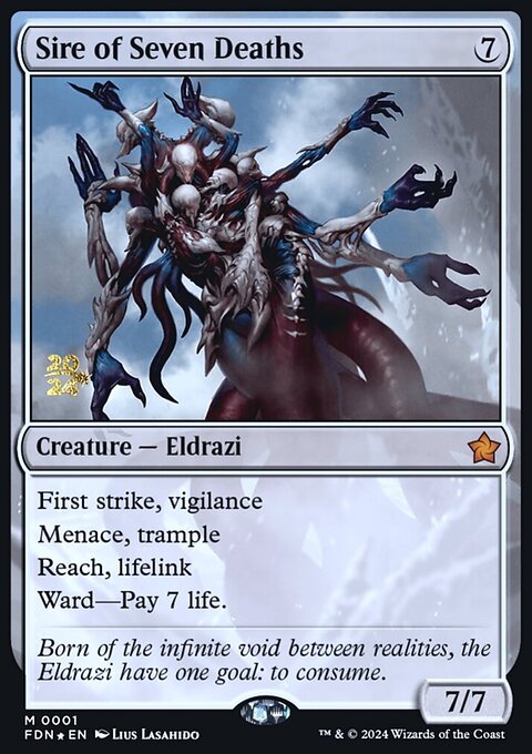 Sire of Seven Deaths, Foundations Promos #1s, Magic: The Gathering card