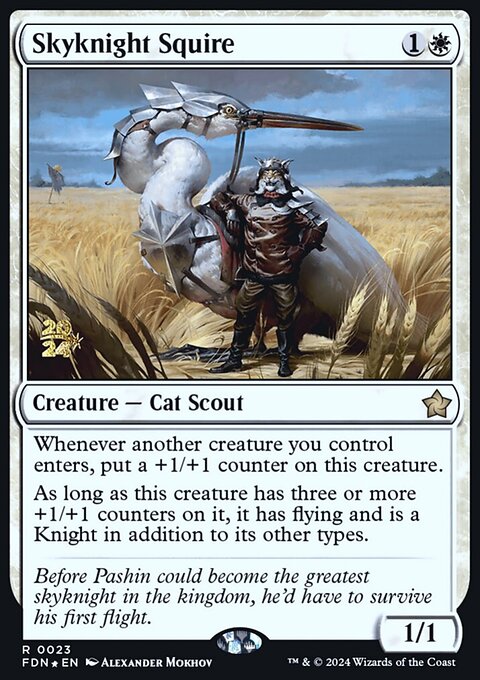 Skyknight Squire, Foundations Promos #23s, Magic: The Gathering card