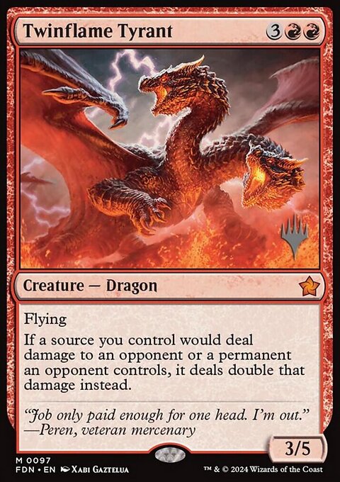 Twinflame Tyrant, Foundations Promos #97p, Magic: The Gathering card