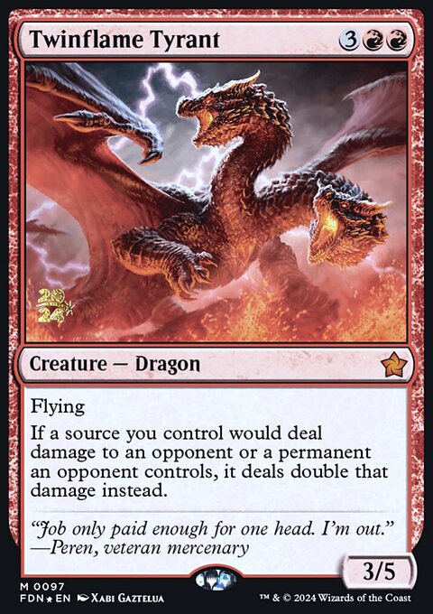 Twinflame Tyrant, Foundations Promos #97s, Magic: The Gathering card