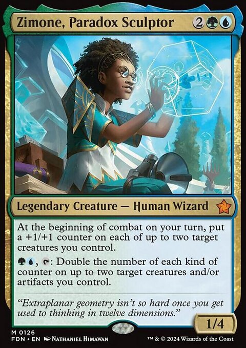 Zimone, Paradox Sculptor, Foundations Promos #126p, Magic: The Gathering card