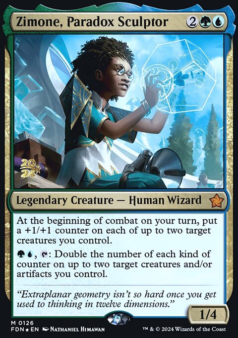 Zimone, Paradox Sculptor, Foundations Promos #126s, Magic: The Gathering card