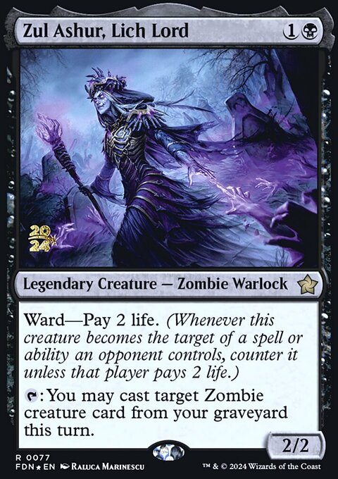 Zul Ashur, Lich Lord, Foundations Promos #77s, Magic: The Gathering card