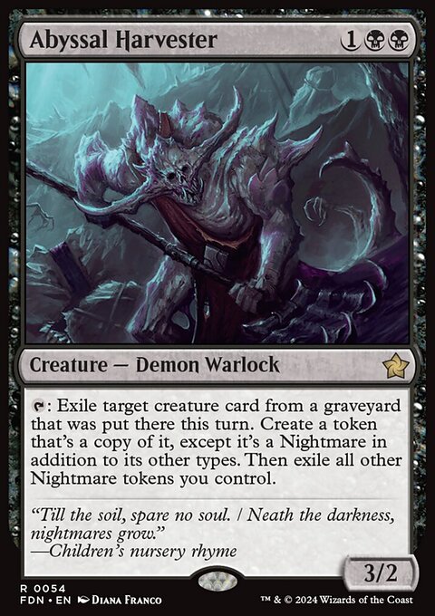Abyssal Harvester, Foundations #54, Magic: The Gathering card
