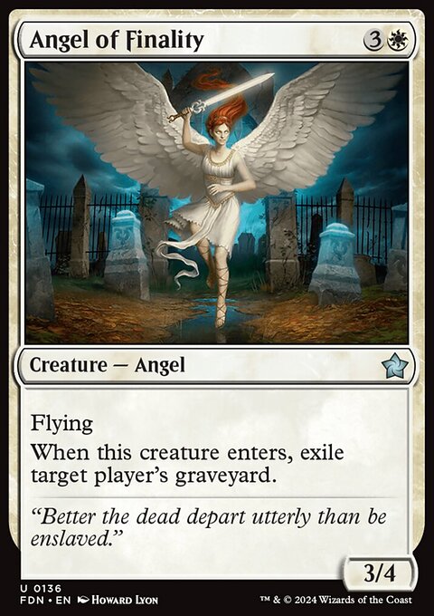 Angel of Finality, Foundations #136, Magic: The Gathering card