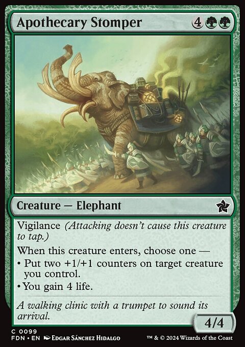 Apothecary Stomper, Foundations #99, Magic: The Gathering card