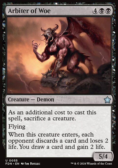 Arbiter of Woe, Foundations #55, Magic: The Gathering card