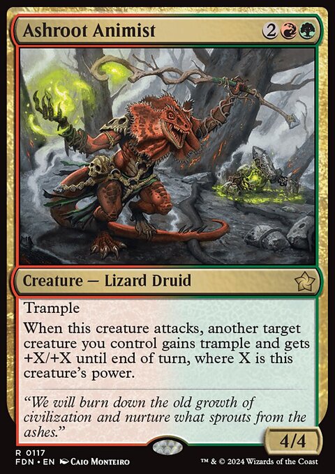 Ashroot Animist, Foundations #117, Magic: The Gathering card
