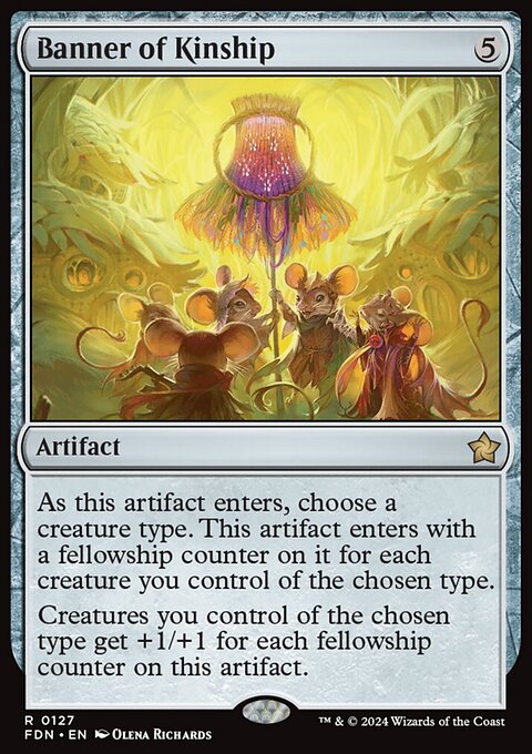 Banner of Kinship, Foundations #127, Magic: The Gathering card