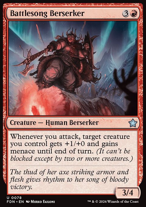 Battlesong Berserker, Foundations #78, Magic: The Gathering card