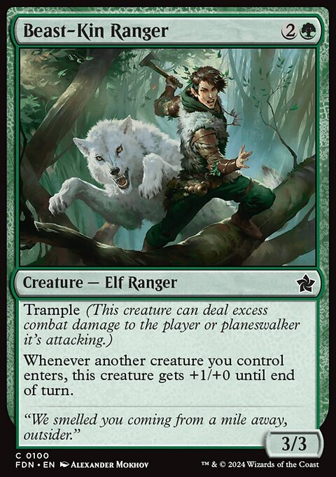 Beast-Kin Ranger, Foundations #100, Magic: The Gathering card