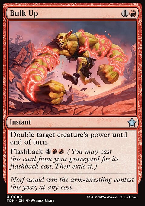 Bulk Up, Foundations #80, Magic: The Gathering card