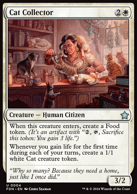 Cat Collector, Foundations #4, Magic: The Gathering card