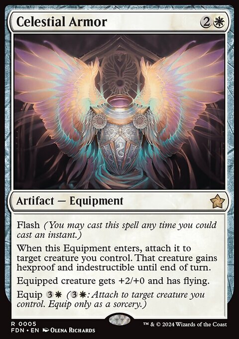 Celestial Armor, Foundations #5, Magic: The Gathering card