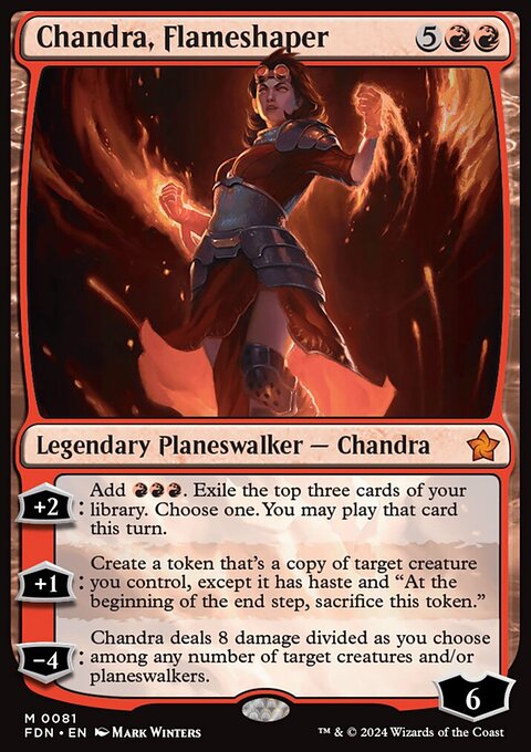 Chandra, Flameshaper, Foundations #81, Magic: The Gathering card