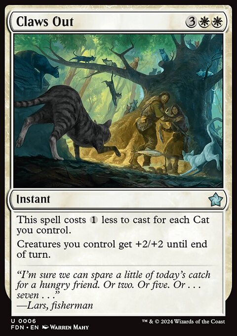 Claws Out, Foundations #6, Magic: The Gathering card