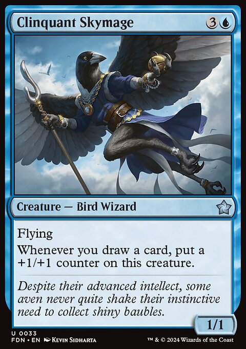 Clinquant Skymage, Foundations #33, Magic: The Gathering card