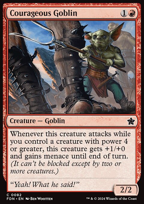 Courageous Goblin, Foundations #82, Magic: The Gathering card