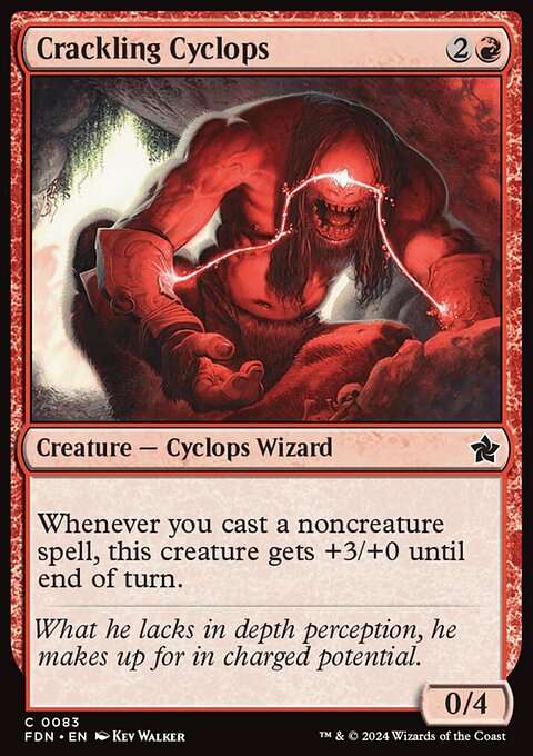 Crackling Cyclops, Foundations #83, Magic: The Gathering card