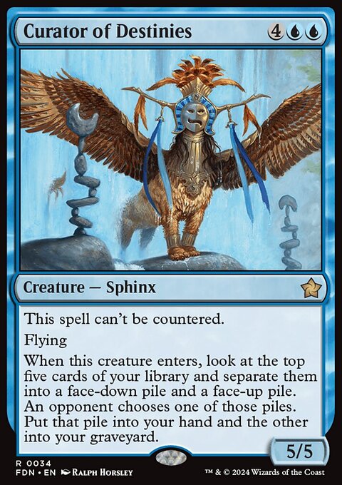 Curator of Destinies, Foundations #34, Magic: The Gathering card