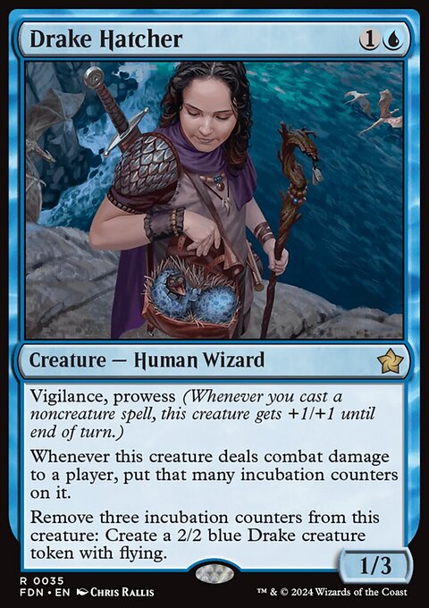 Drake Hatcher, Foundations #35, Magic: The Gathering card